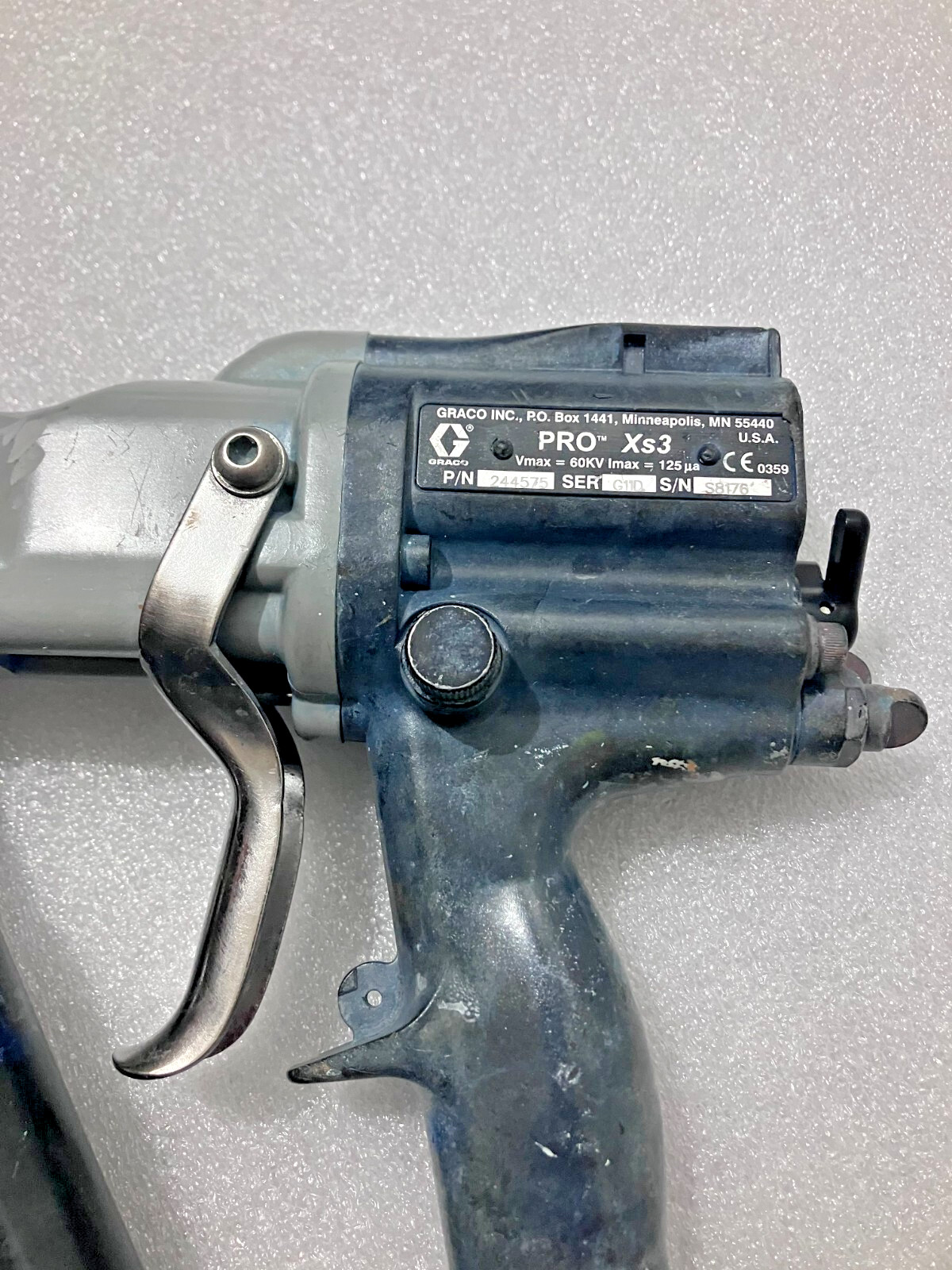 Graco Pro Xs3 electrostatic spray gun, 60 KV, 1.5mm 197477 nozzle