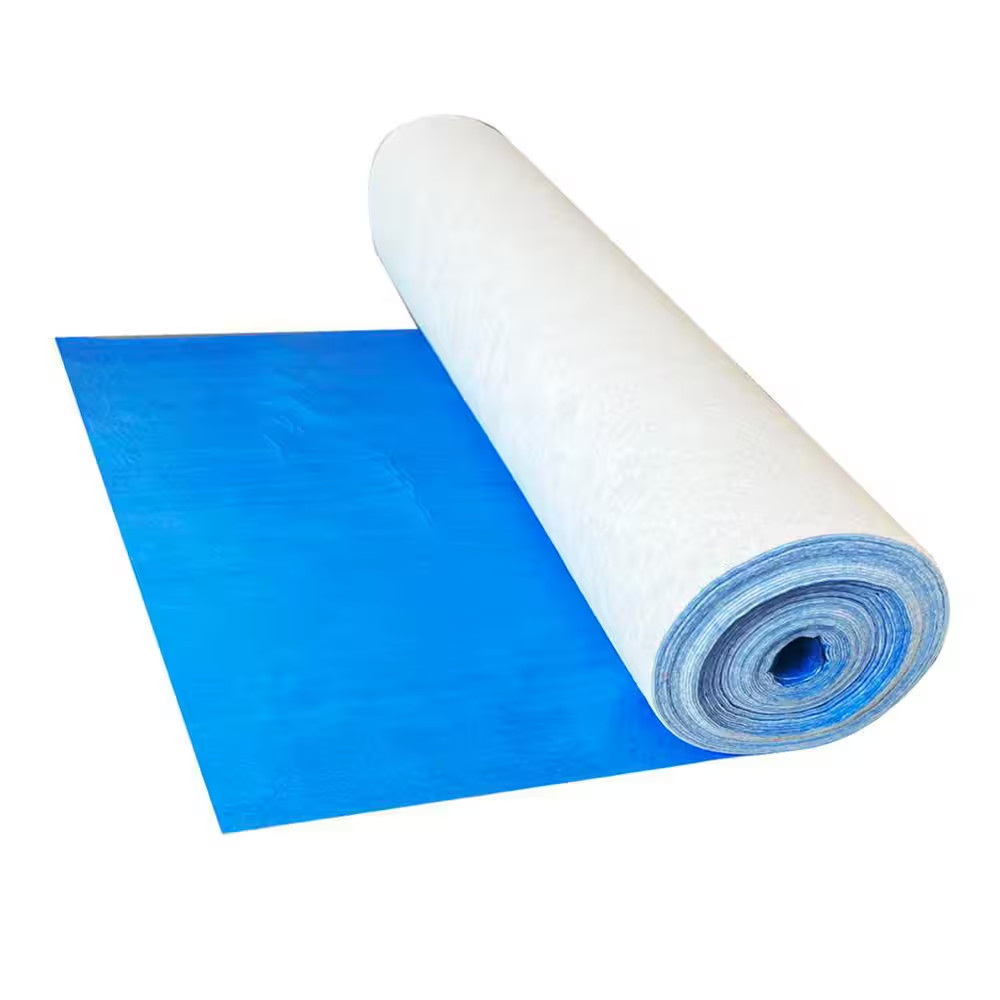 90 Ft. X3. 33 Ft. White Self-Adhesive Felt with Breathable Film Temporary Protec