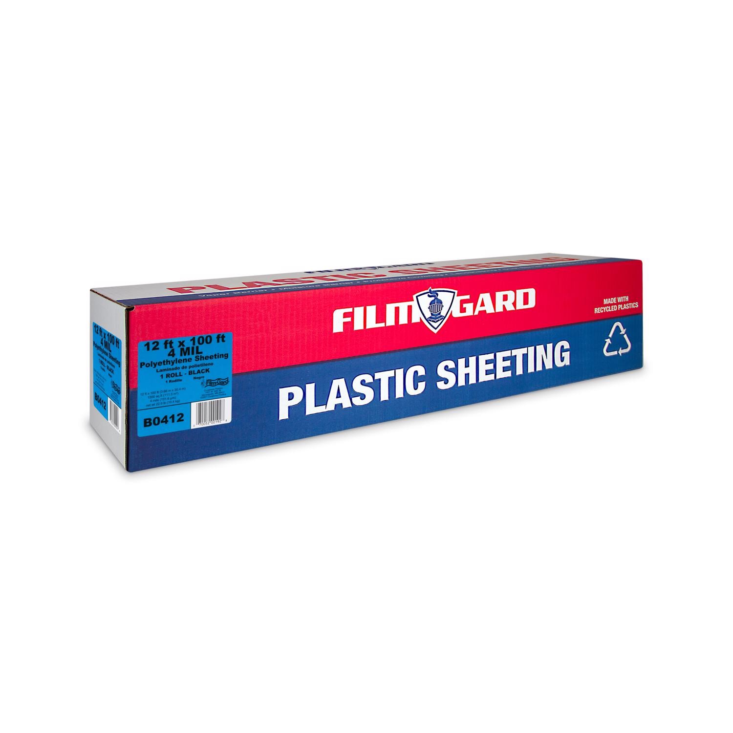 Berry Plastics 625928 Black Polyethylene Plastic Sheeting 100 Lx12 W ft.