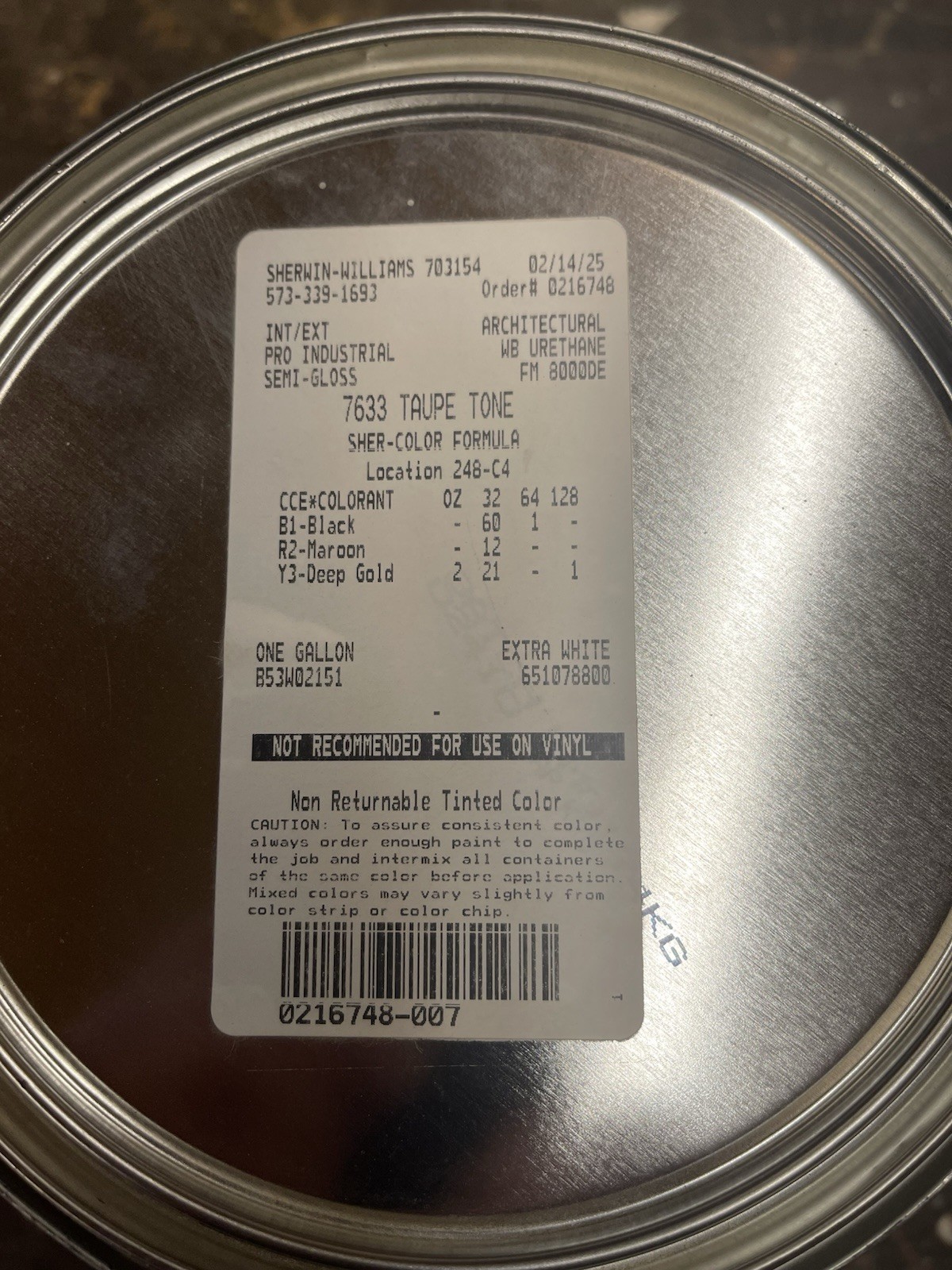 Sherwin Williams Industrial Waterbased Alkyd Urethane/ Taupe Tone / Semi-Gloss
