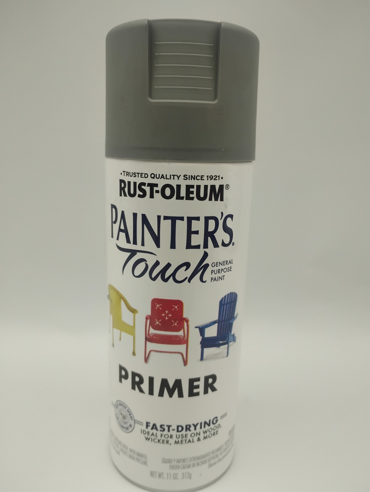Rust-Oleum 318623 Painters Touch Gray Primer Spray Paint 11 oz. (Pack of 3)