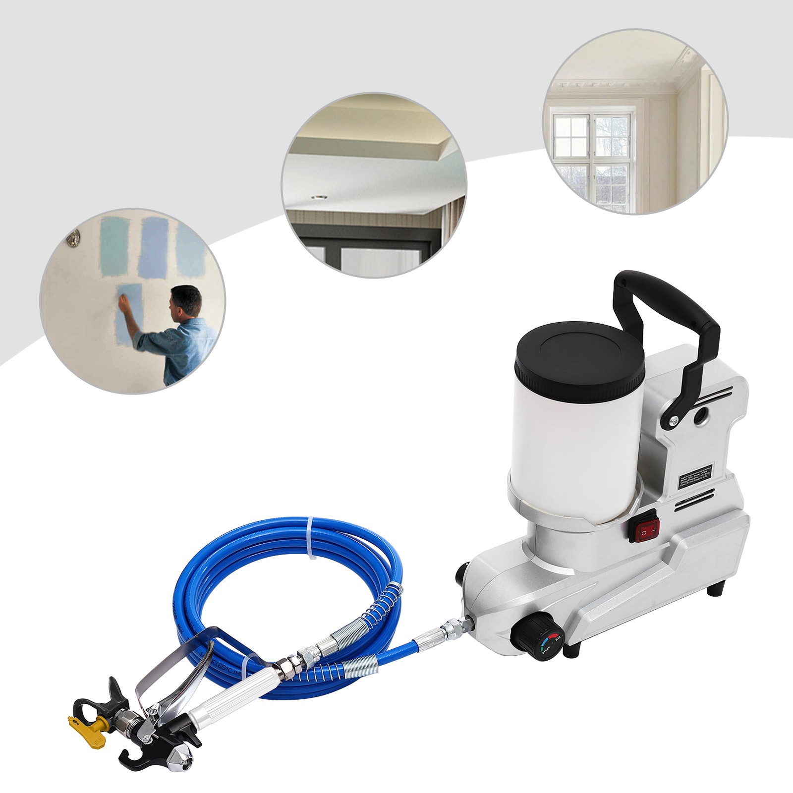 2.5L Airless Electric Paint Sprayer High Pressure Paint Sprayer Painter 120MPa