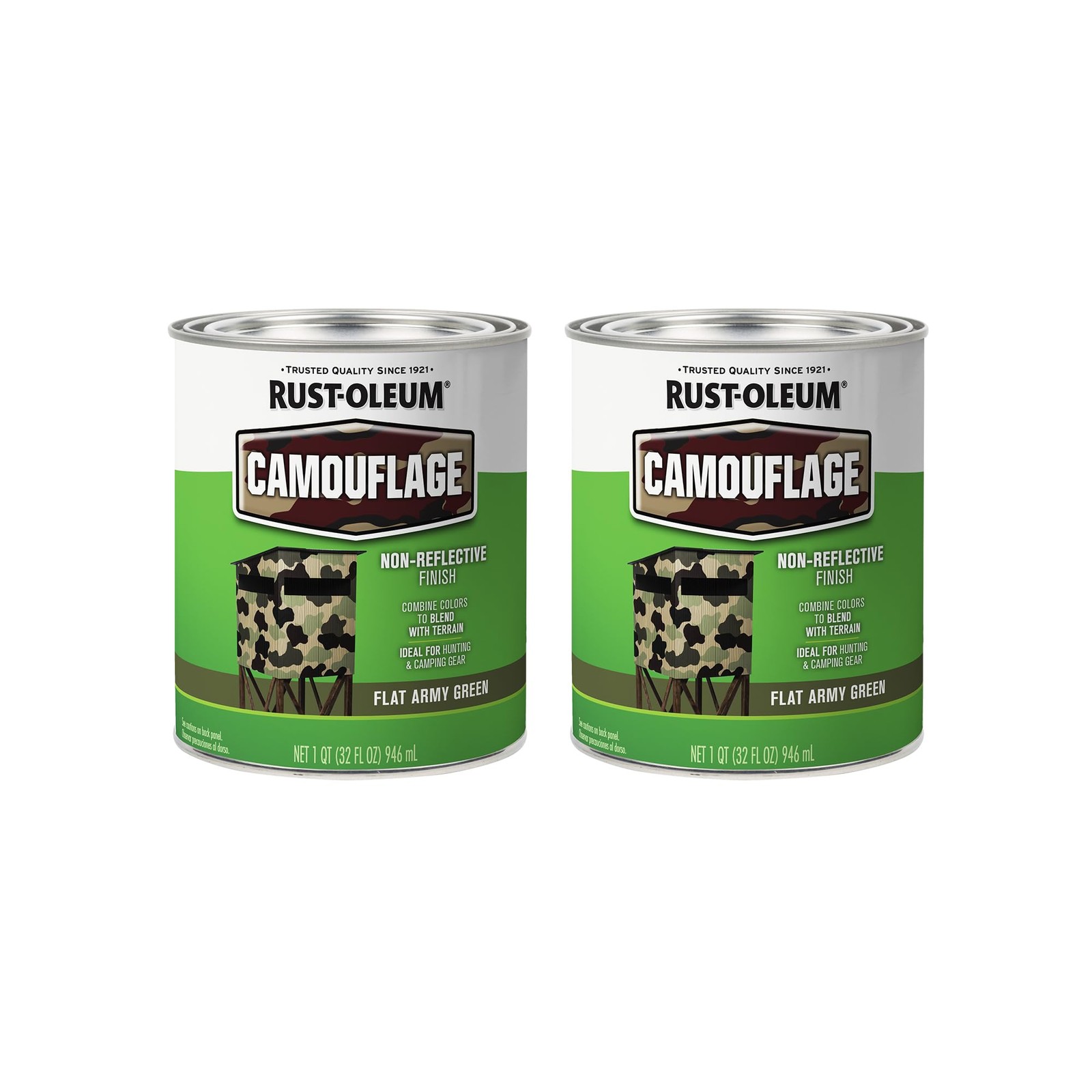 Rust-Oleum 379561-2PK Specialty 32 Fl Oz (Pack of 2), Flat Army Green