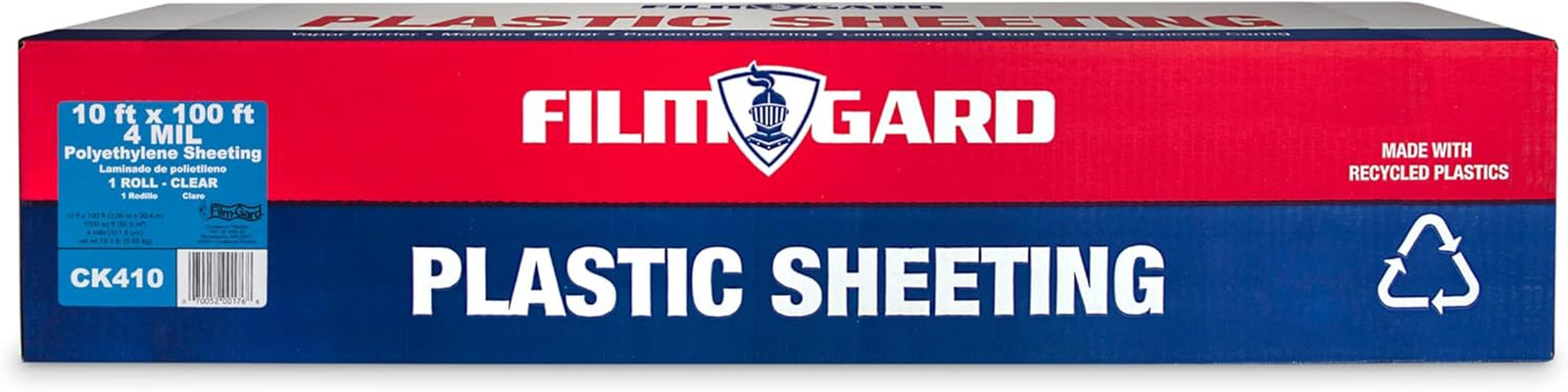 625922 Construction Plastic Sheeting 10′ Width X 100′ Length X 4 Mil Thick, Clea