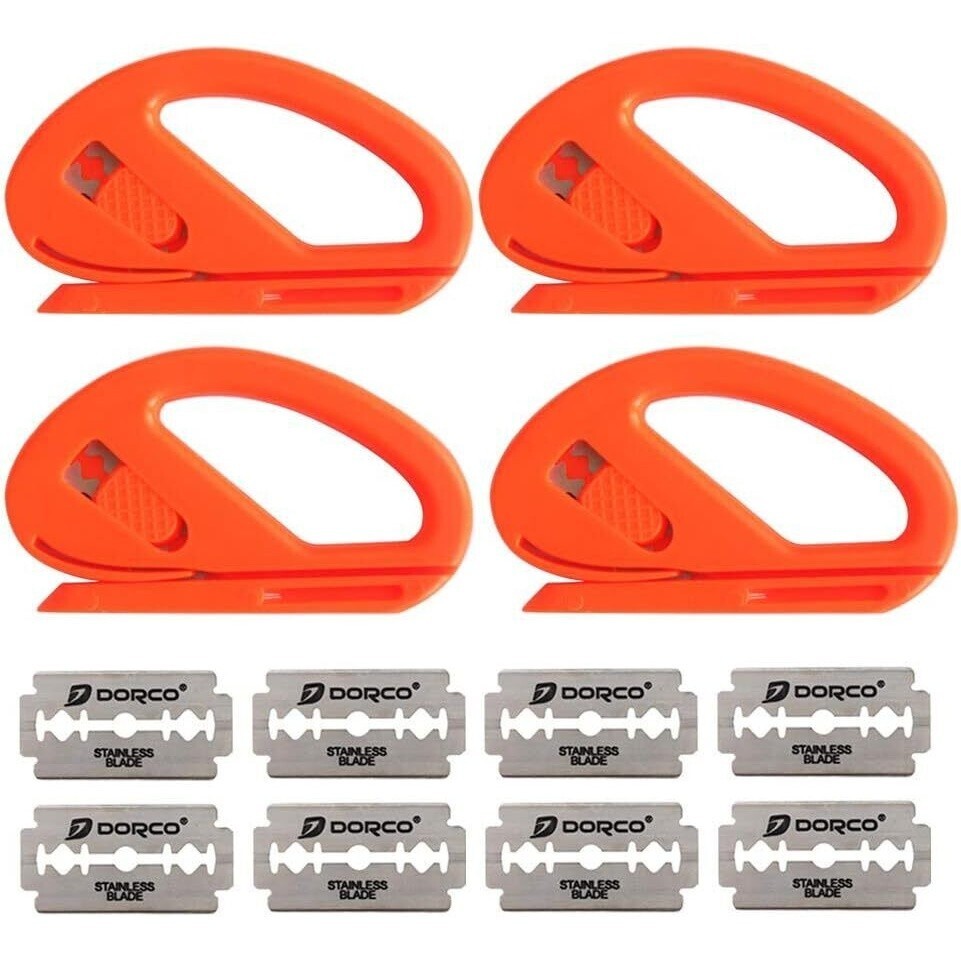 4PC Safety Snitty Cutter Vinyl Graphic Car Wrap Cutting Tool Carbon Fiber Cut+8B