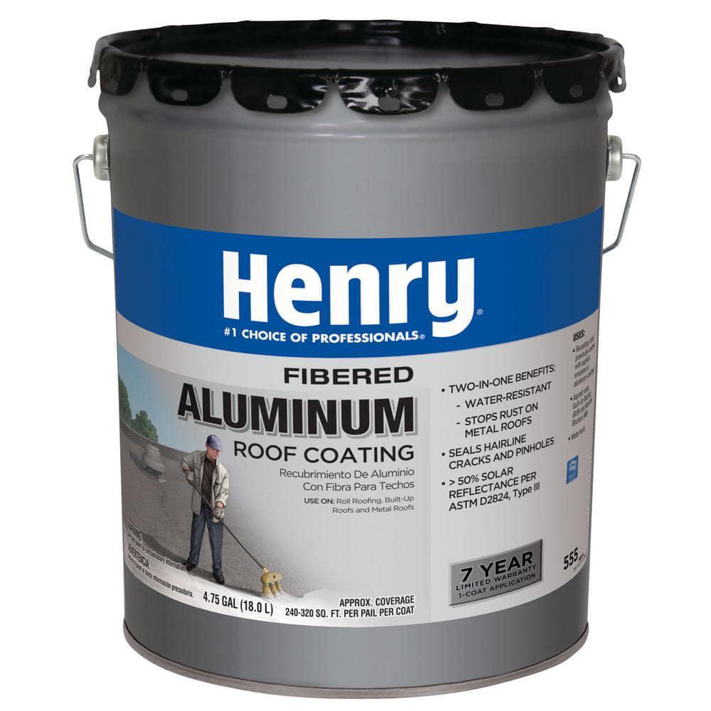 4.75 Gal. Fibered Aluminum Reflective Roof Seals Hairline Cracks and Pinholes