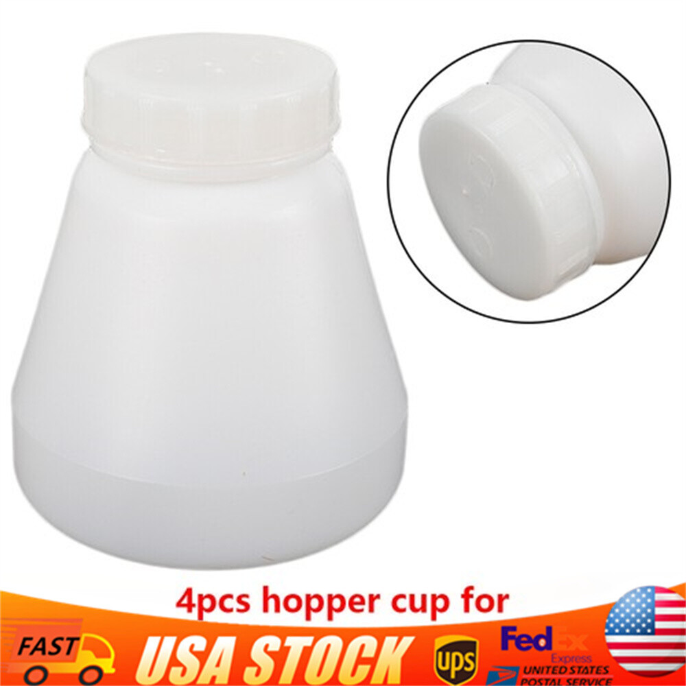 4pcs Hopper Cup Bottle for Powder Coating System PC02 PC03 Paint Spray Gun