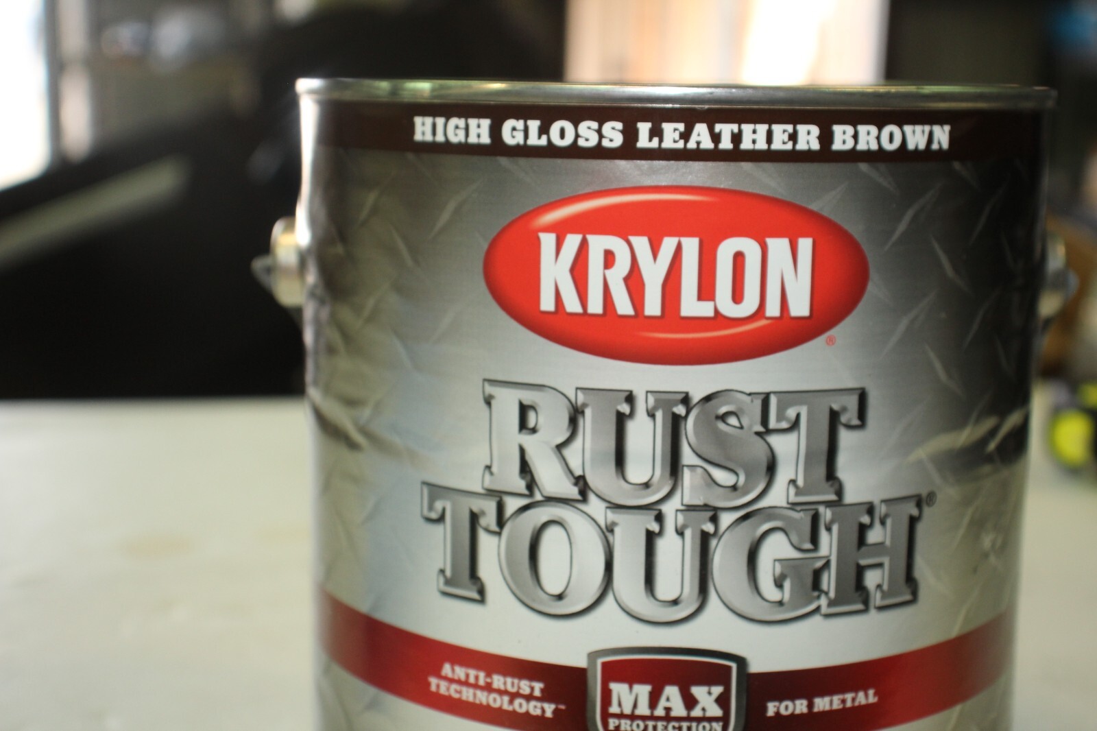 Krylon Rust Tough Enamel Paint 1 Gallon High Gloss Leather Brown