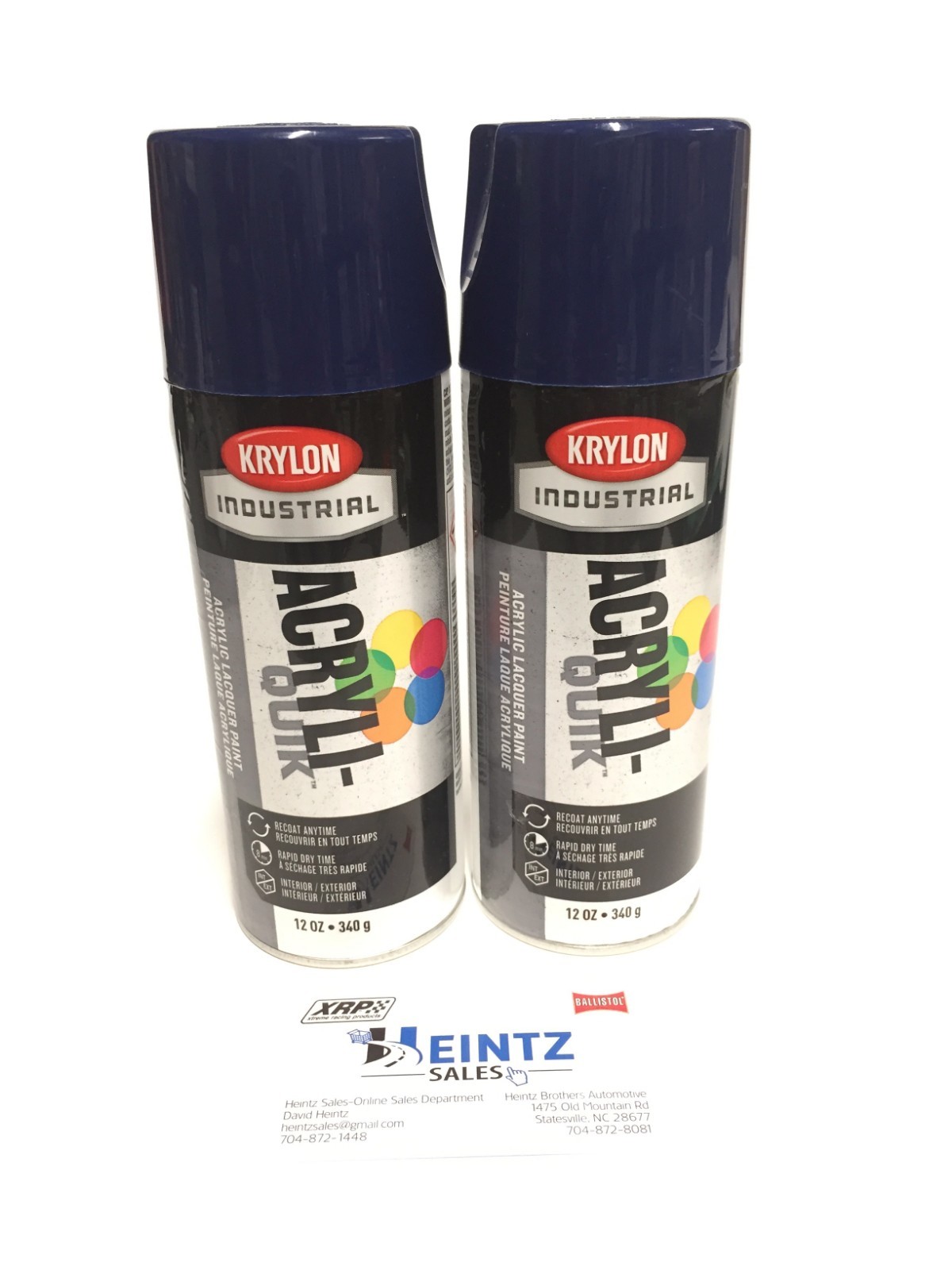 Krylon Acryli-Quik Regal BLUE(2)Acrylic Lacquer Paint-Recoat/ Interior/ Exterior