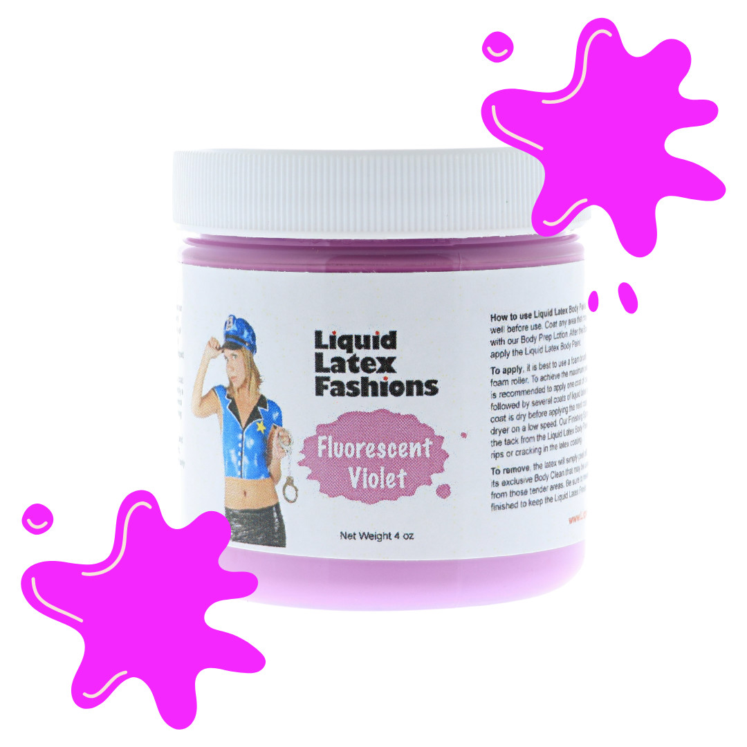 Fluorescent Violet Liquid Latex Body Paint – 4 oz