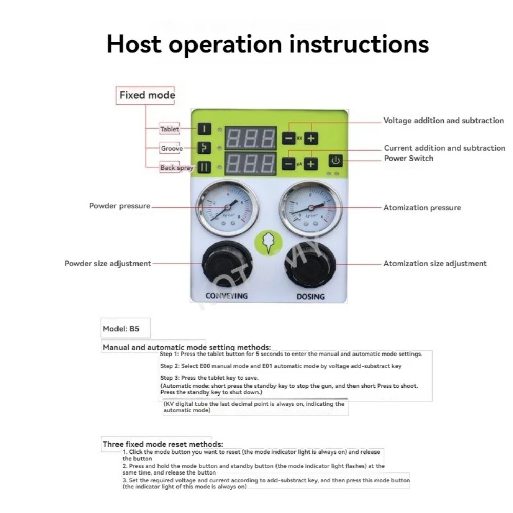 Powder Coating Machine Powder Spray Guns Electrostatic Sprayer Digital Display