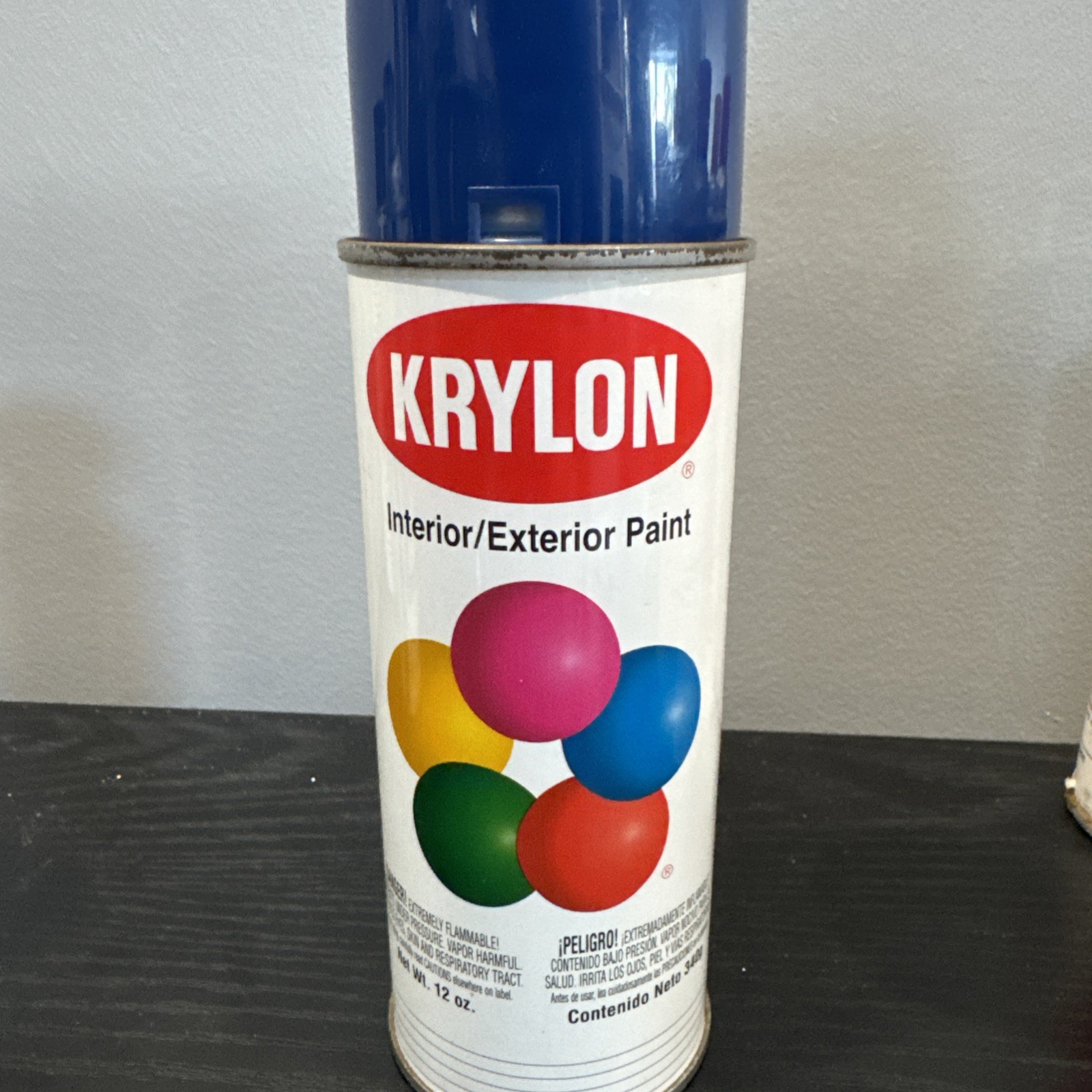 Krylon 1901 12-Oz Fast-Drying Spray Paint, Regal Blue – 1994 vintage (3/4 full)