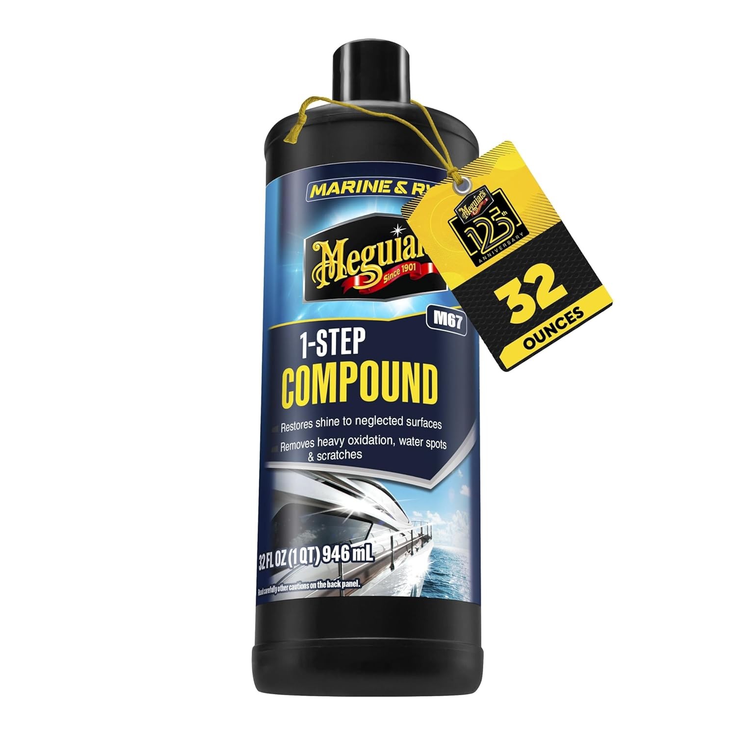 Meguiars Marine RV One Step Compound Oxidation Stain Scratch Remover Repair