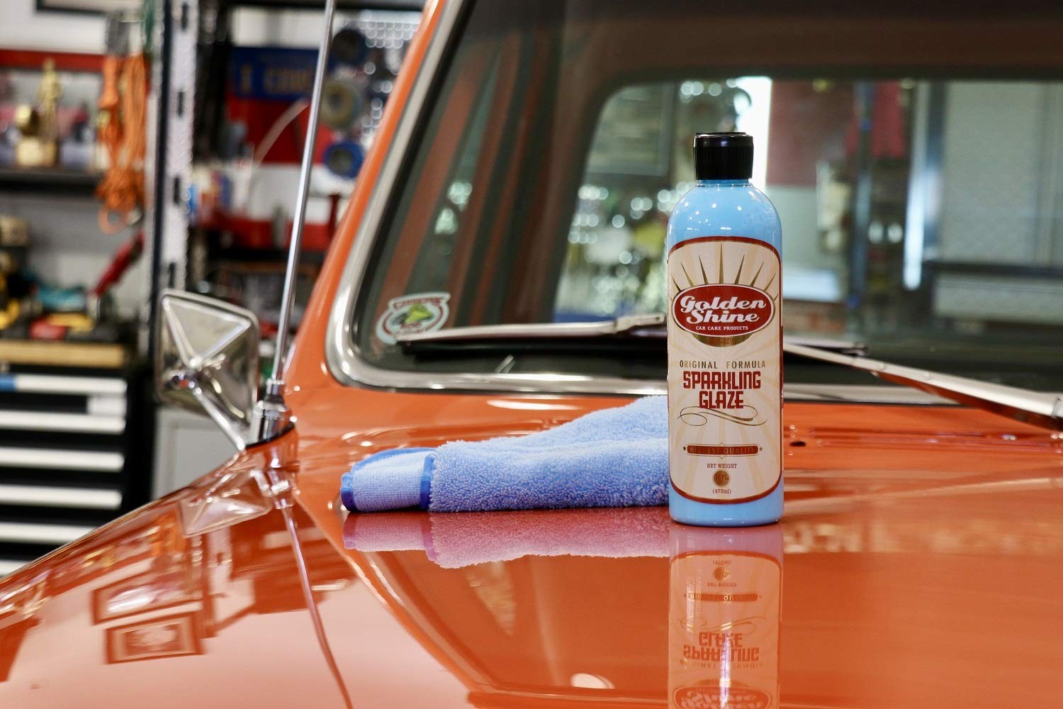 Golden Shine Sparkling Glaze Automotive Paint Polish, 16 Ounce Bottle, Blue