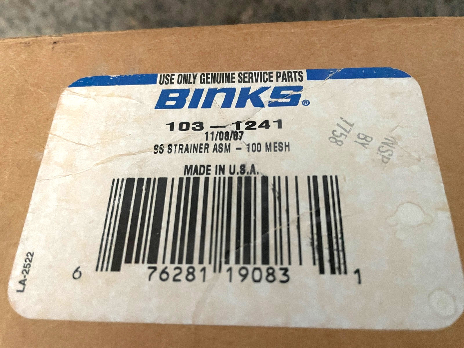 Binks 103-1241 SS FLUID FILTER FITS KREMLIN FLUID HOSE C BELOW TEXT & PICTURE #2