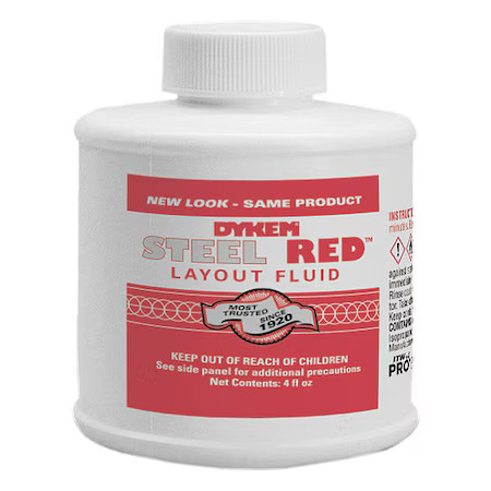 Dykem 80396 Layout Fluid, Steel Red(Tm), 4 Oz