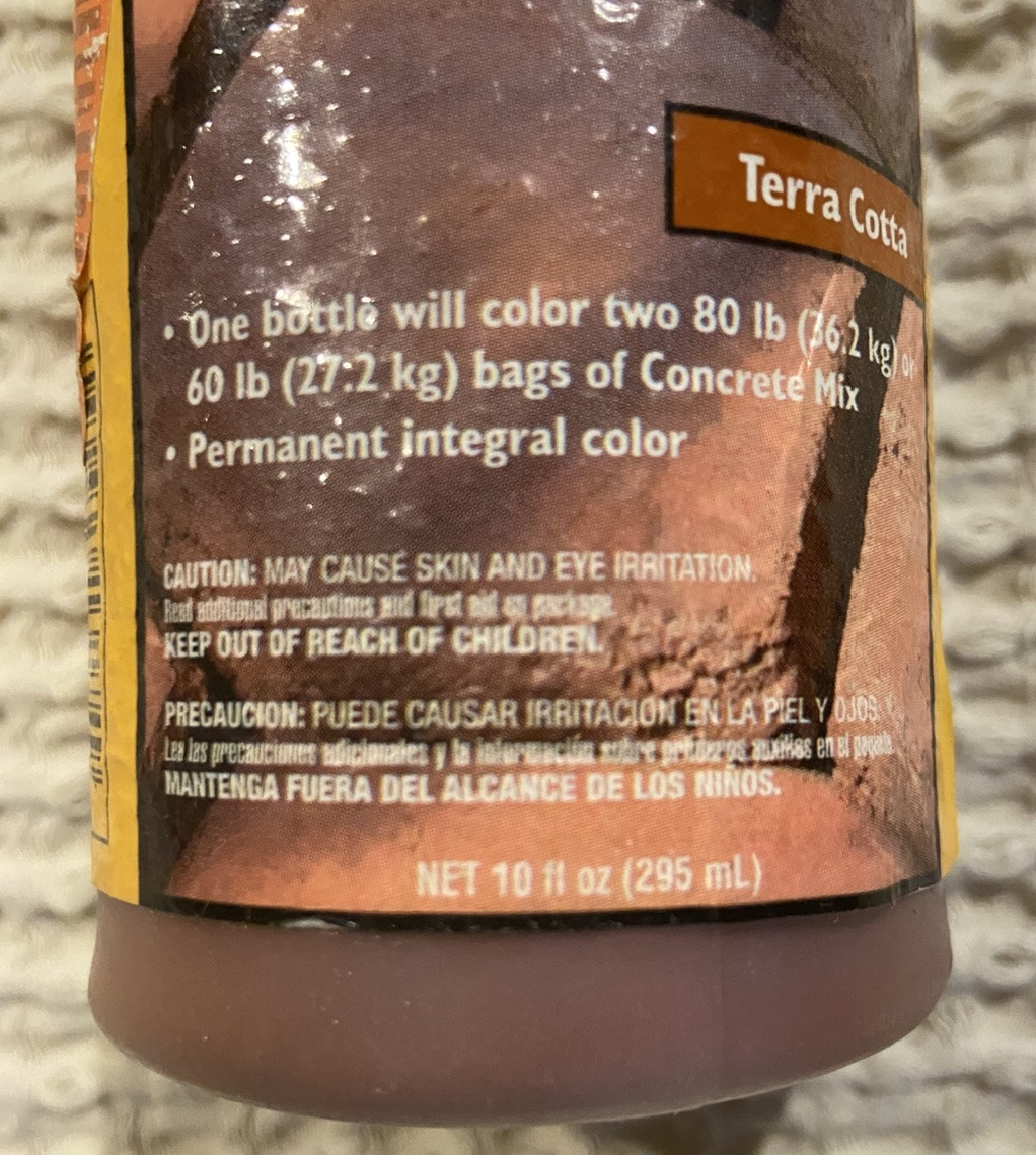 Quikrete Concrete Colorant Bottle, Terracotta, 10 oz