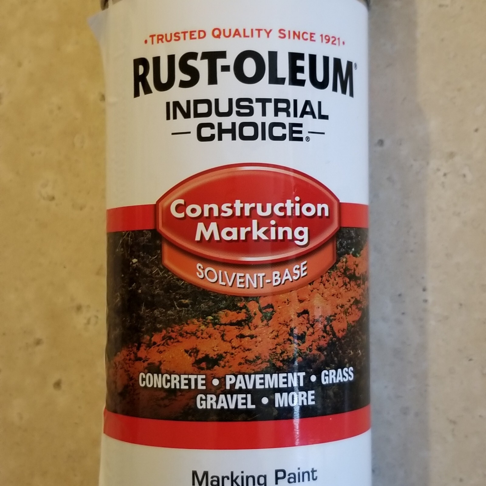 RUST-OLEUM Industrial Choice Construction Marking Paint, 17 oz., Black, 359823