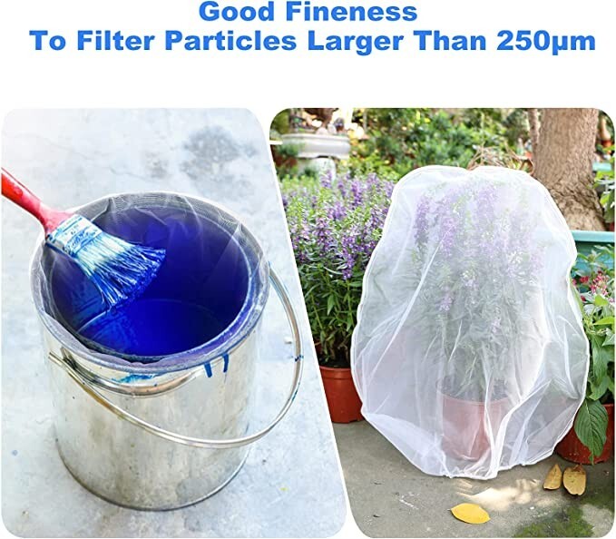 50 Pieces Paint Strainer Bags Include 50 Pieces 5 Gallon White Fine Mesh Filters