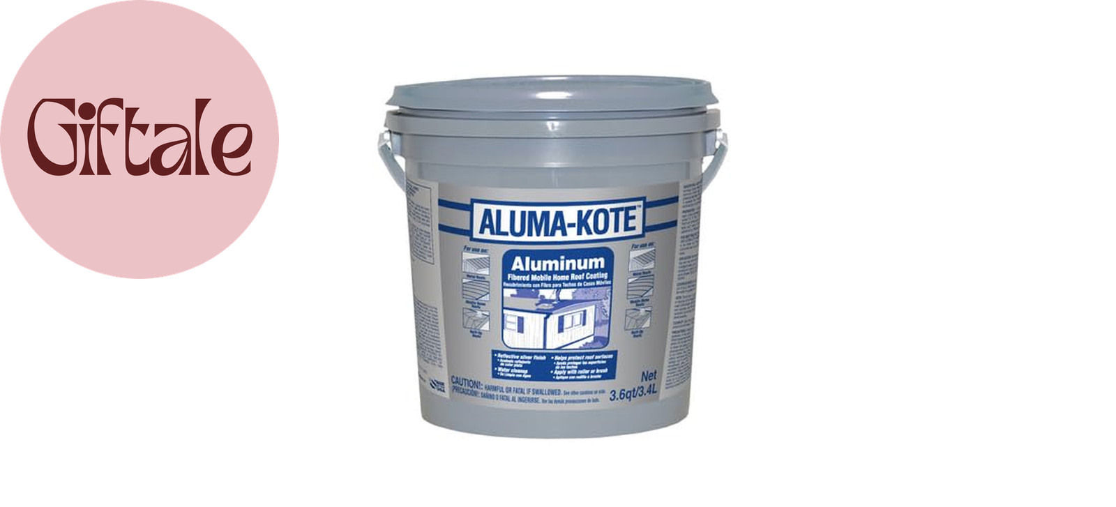 Gardner Aluma-Kote Gloss Silver Fibered Aluminum Roof Coating 1 Gal.