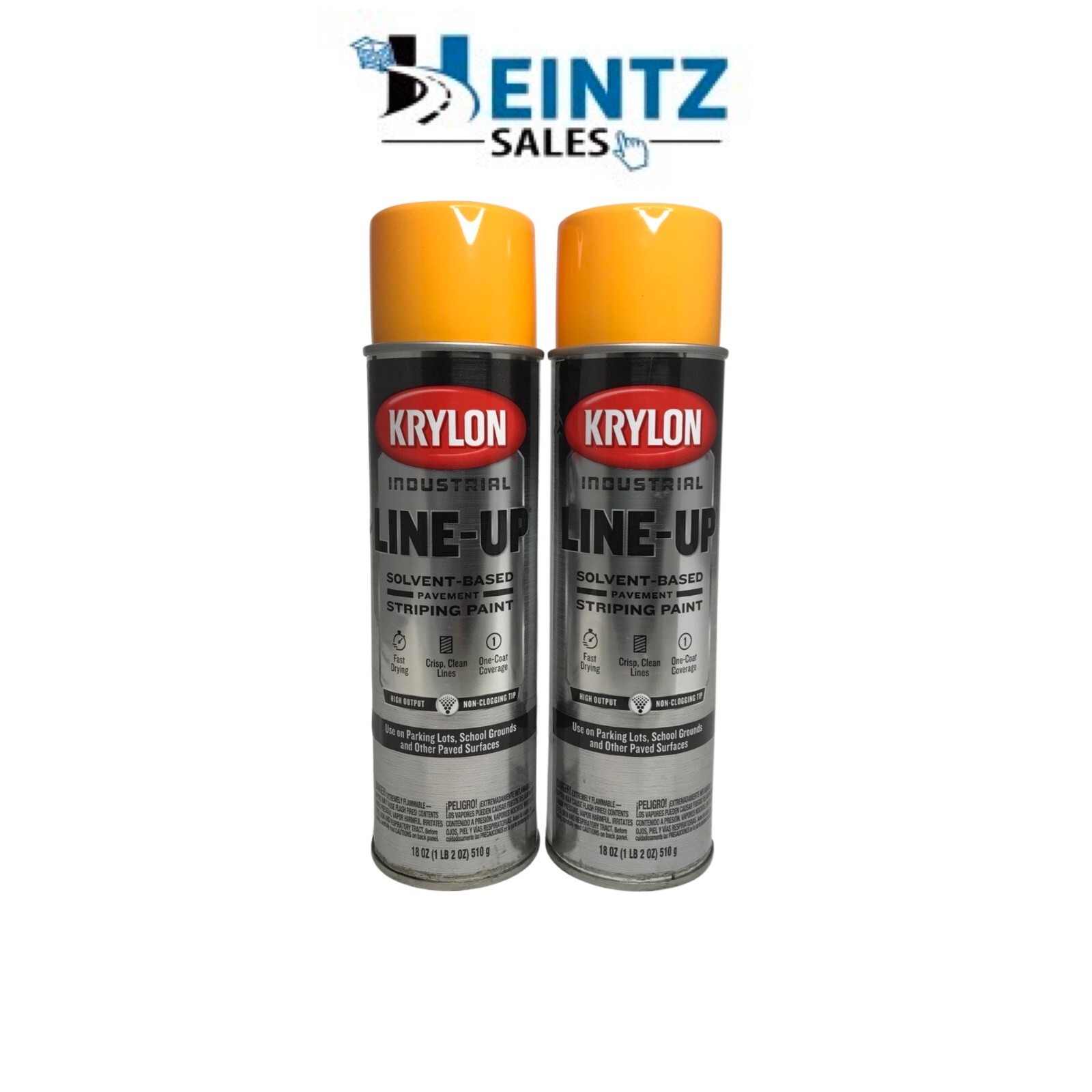 Krylon 8301 – 2 PACK Line-Up SB Pavement Striping Paint Highway Yellow – 18 oz