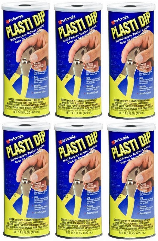 (6) ea Plasti Dip 11603-6 14.5 oz Black HD Liquid Rubber Tool Handle Coating