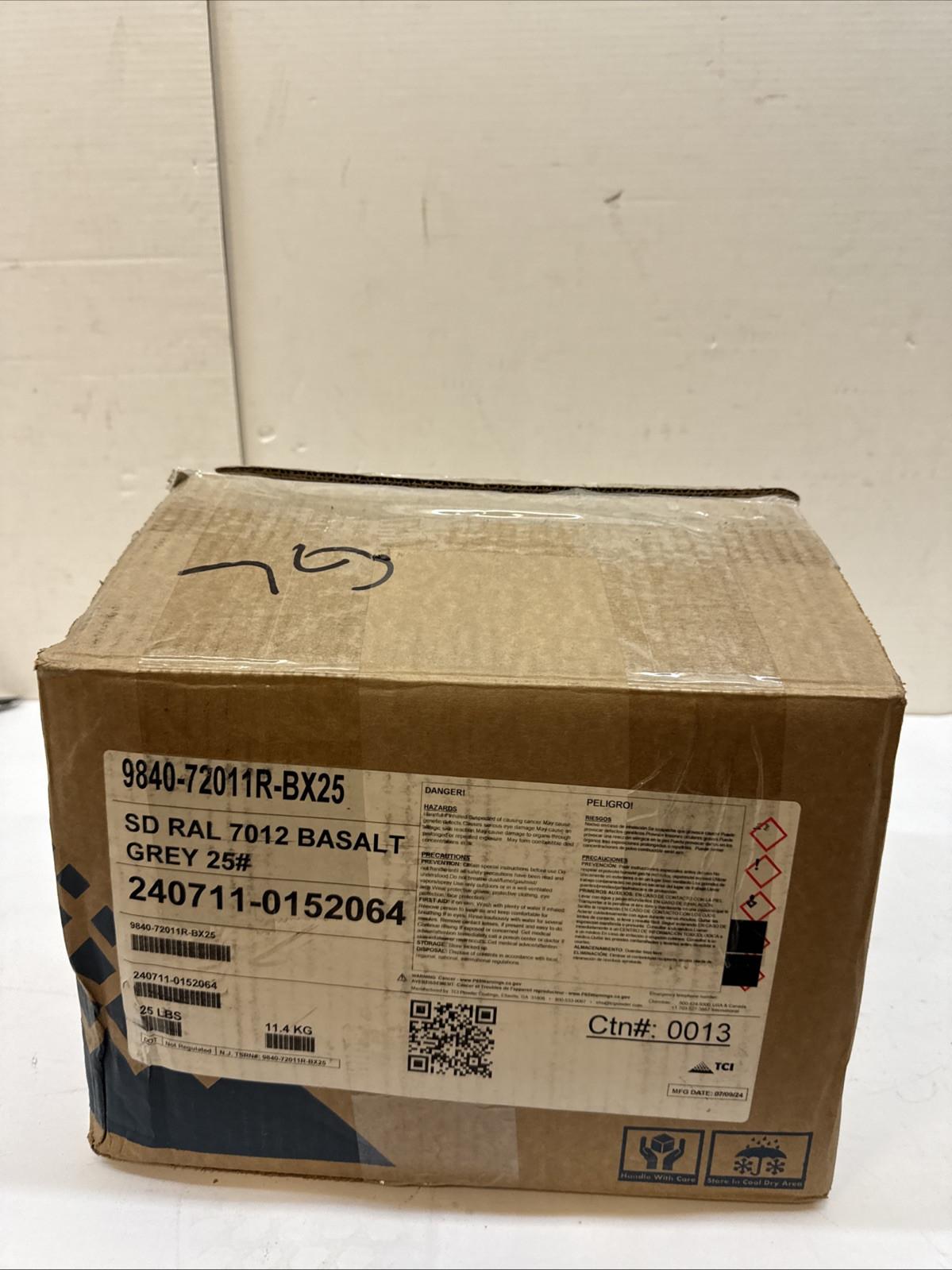 RAL 7012 Basalt Grey. TCI 9840-72011R-BX25 25LBS