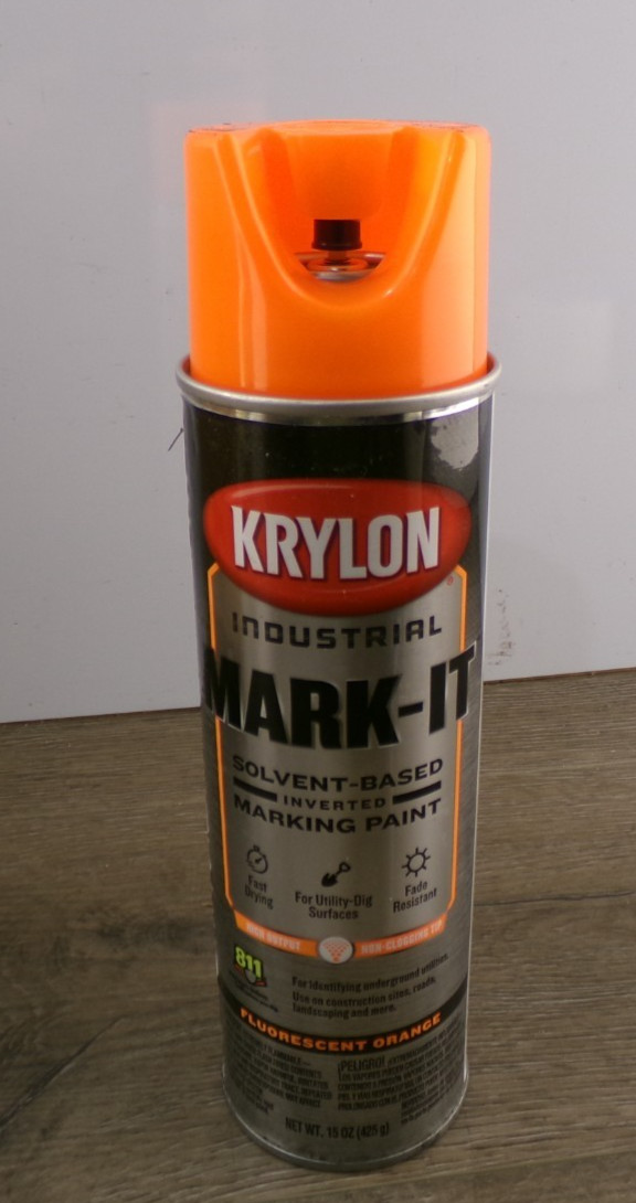 Krylon Mark-It SB Fluorescent Orange Inverted Marking Paint (Box of 4) S7