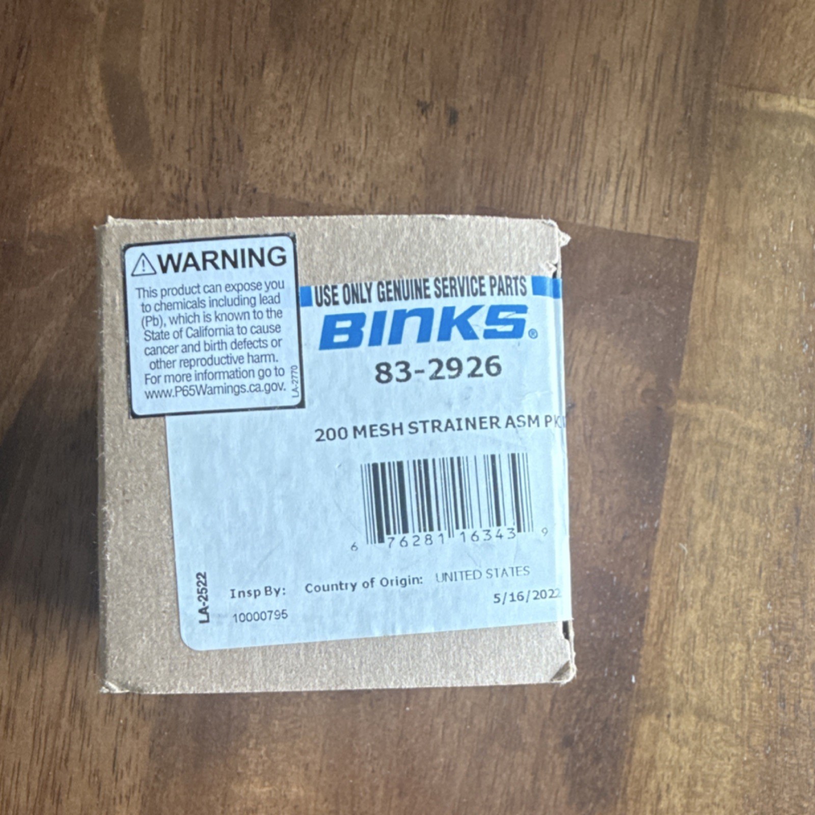 Binks 83-2926 200 Mesh Metal Strainer ASM, Model 83-2926, 1 Item