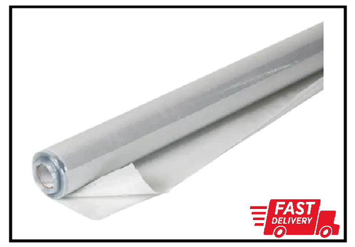 44 In. x 216 In. Clear Vinyl Sheeting Roll – 4 Mil Thick Plastic Covering