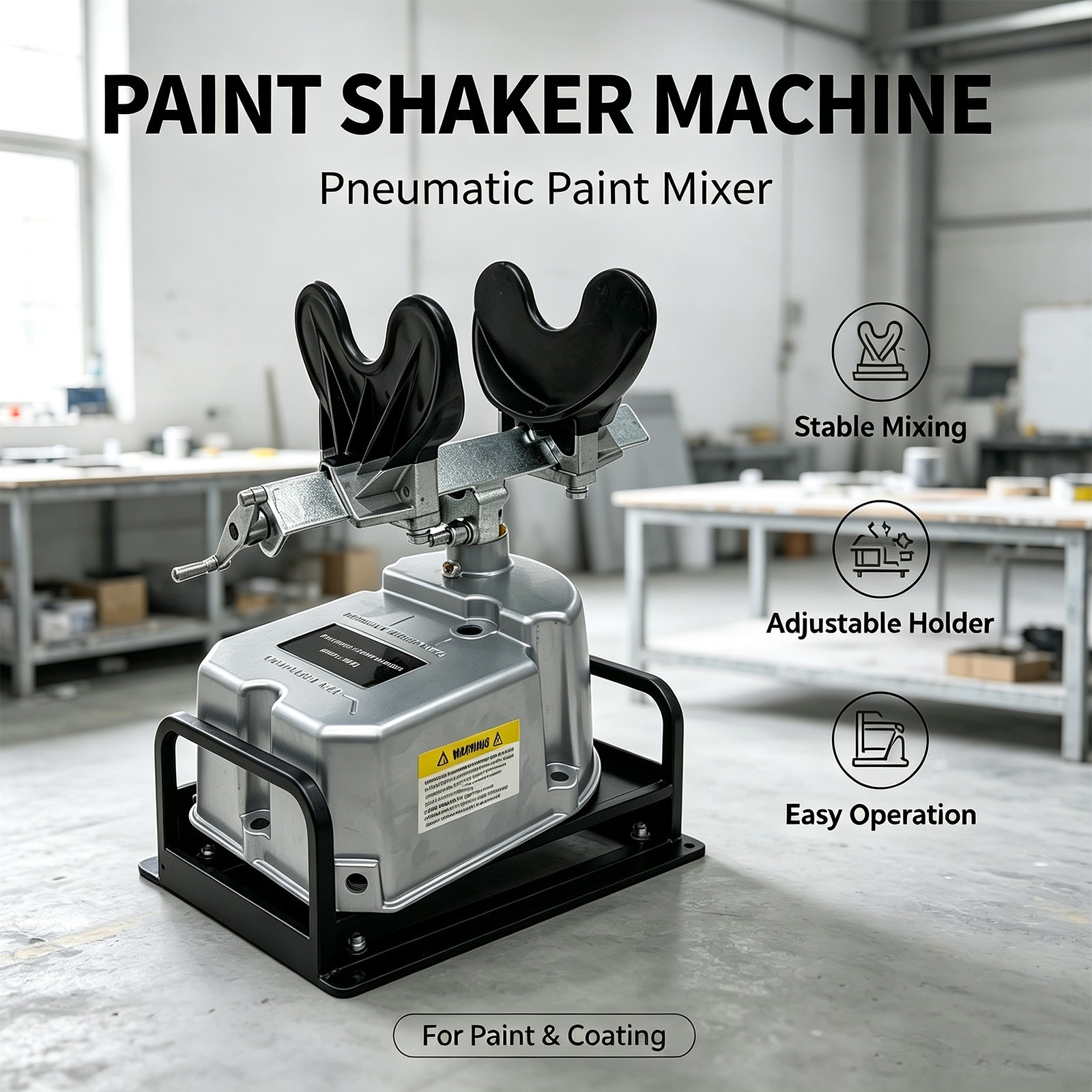 Pneumatic Paint Shaker Air Mixer Nonsparking Safe 0.2-0.6 MPa Paint Coating
