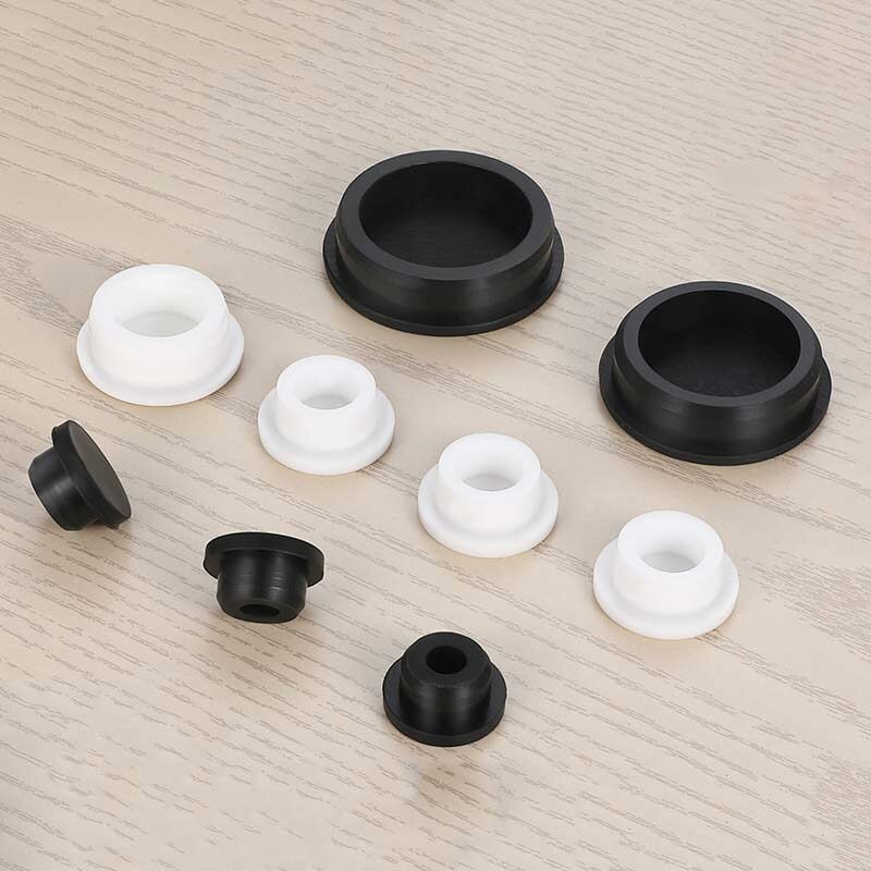 High Temp Silicone Hole Plugs Solid Round Head Waterproof Dustproof 6.8mm-25mm