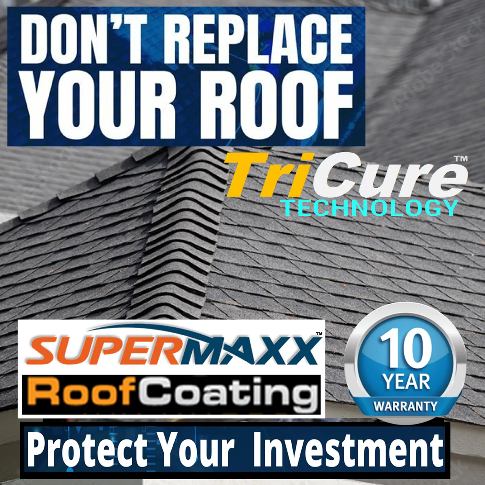 SPRAY ON NANO ROOF COATING 10 YEAR CLEAR COATING ASPHALT SHINGLES – 5 GALLONS