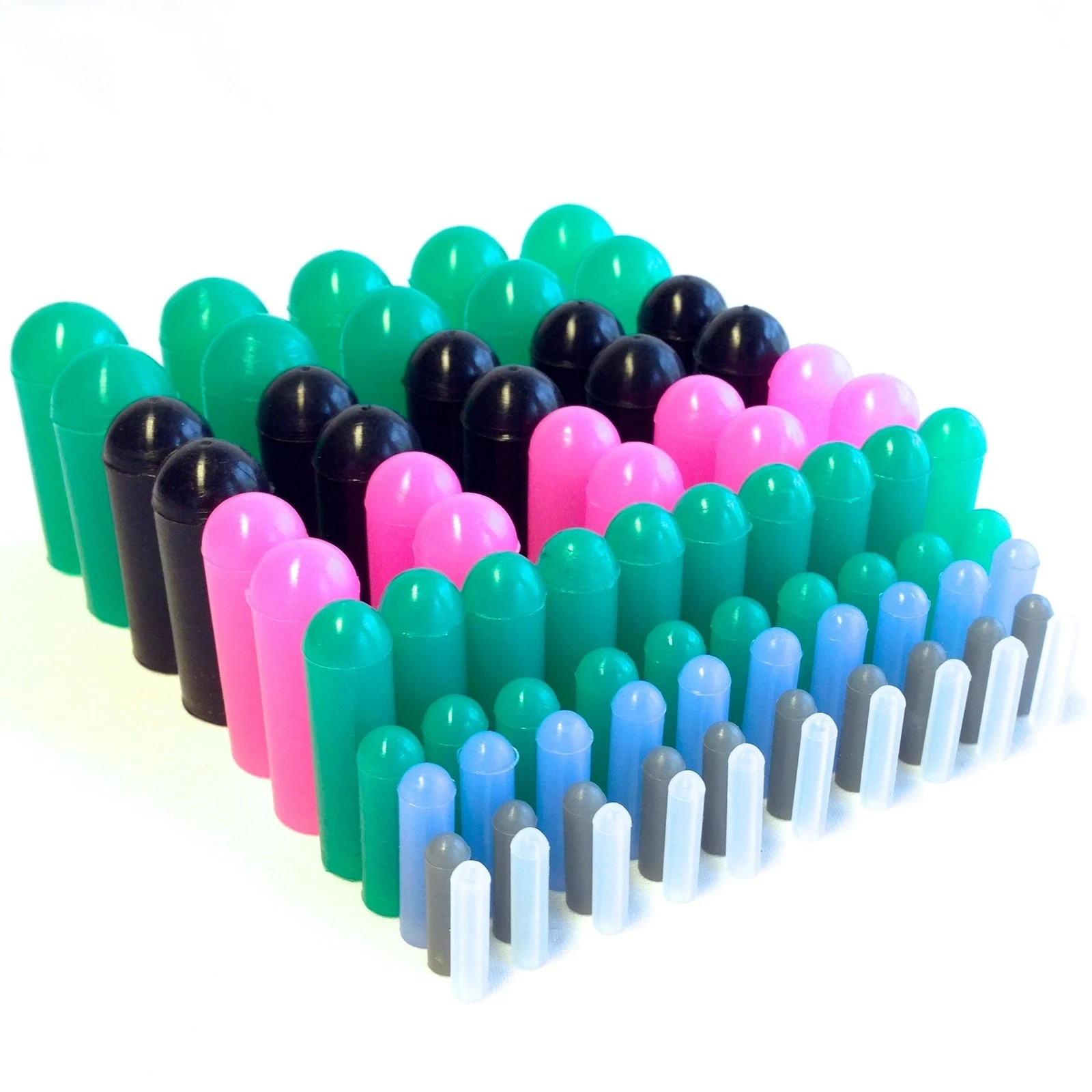 160pc High Temp Silicone Rubber End Cap and Tapered Stopper Plug Assortment Kit