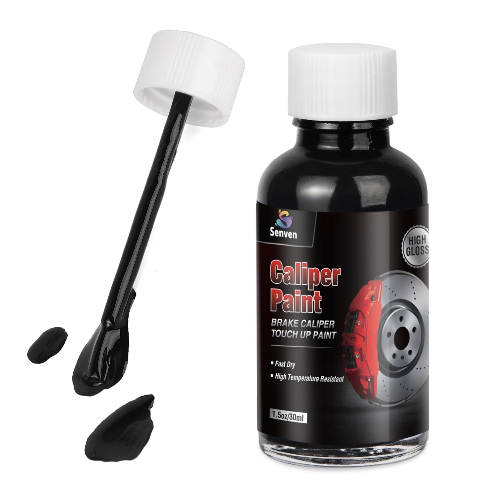 SENVEN Red Caliper Paint High Temperature Heat Resistant 1.5 oz