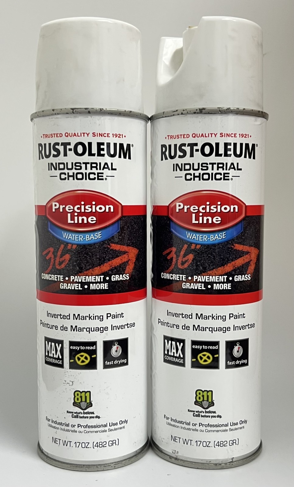 2 PACK – Rust-Oleum – 203039 – Precision Line Marking Paint, White, 17 Oz