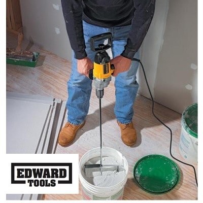 Edward Tools Paddle Mixer 27” for 1/2” Power Drill – Industrial Paddle Mixer …