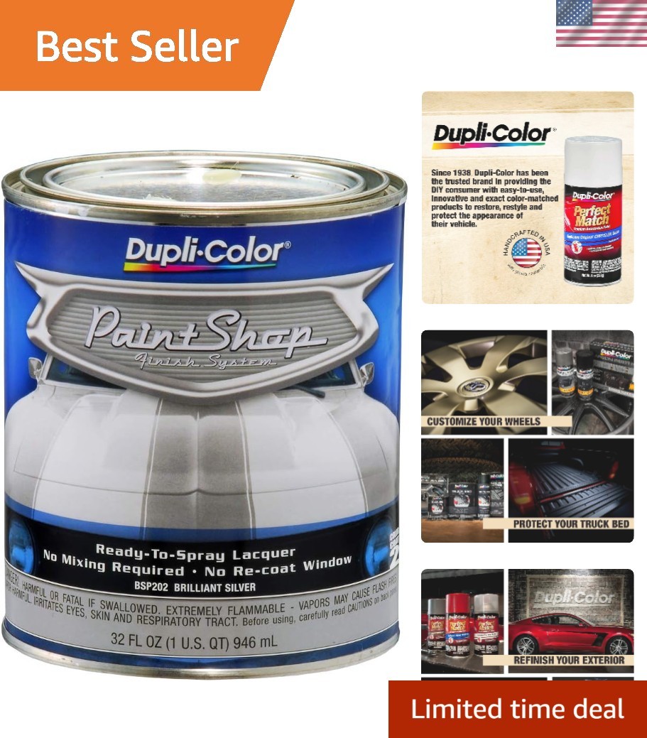 Brilliant Silver Metallic Paint Shop Finish System – 32 oz.