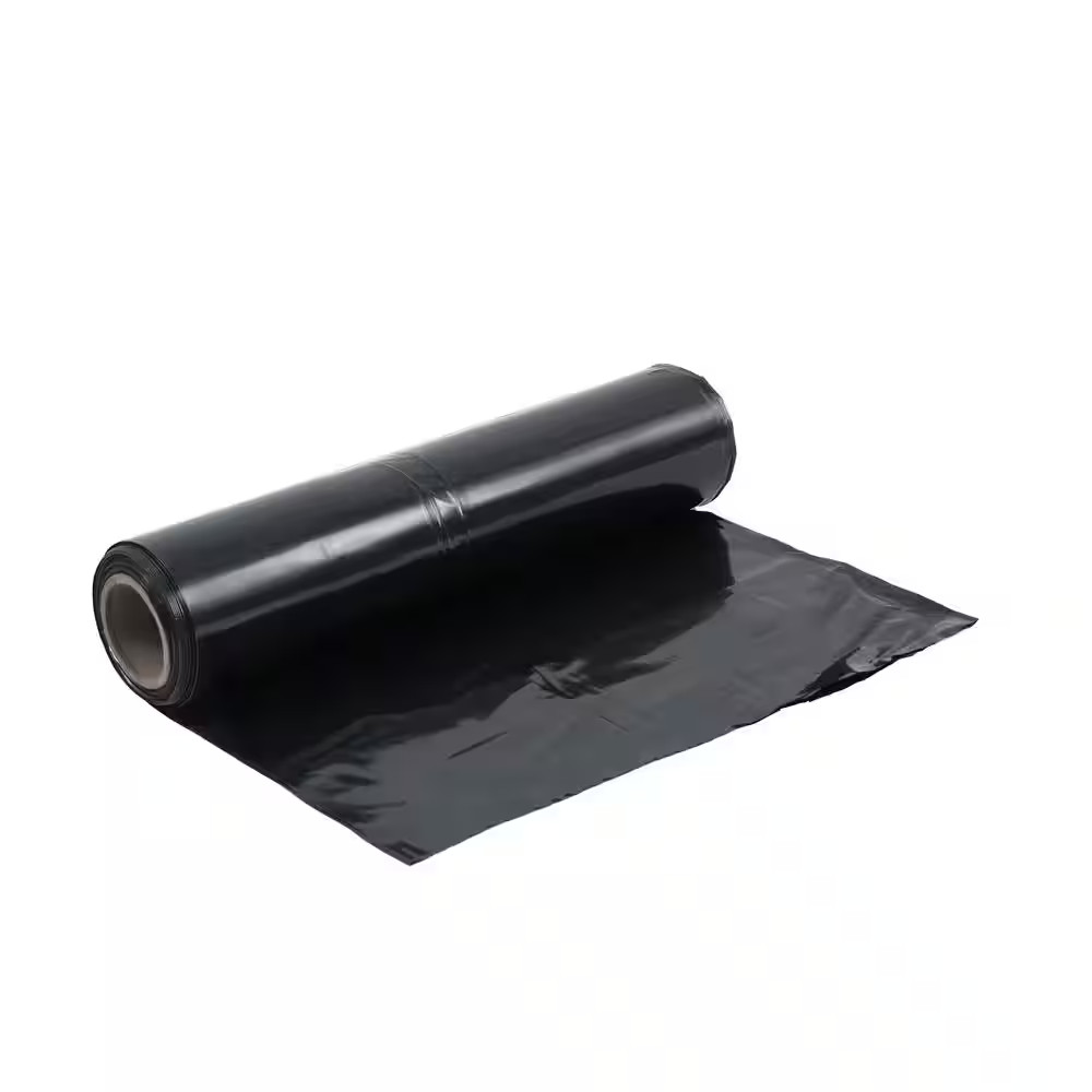 Black Plastic Sheeting Roll 4 Mil 3×100 ft Heavy Duty Tarp Vapor Barrier