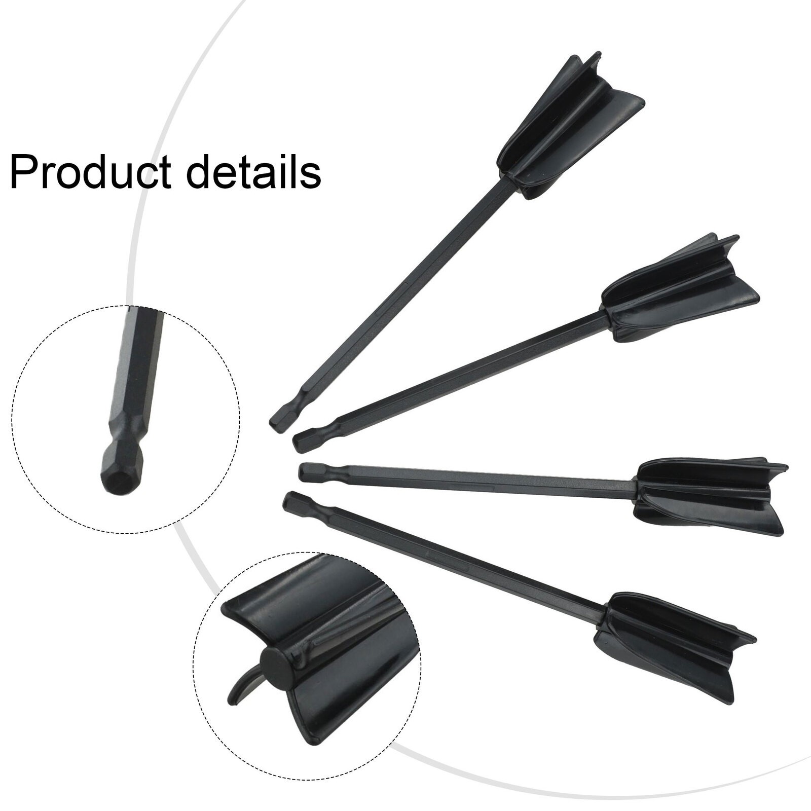 Effortlessly Mix Epoxy and Paint with Standard Hex Shank Resin Paddles Set of 4