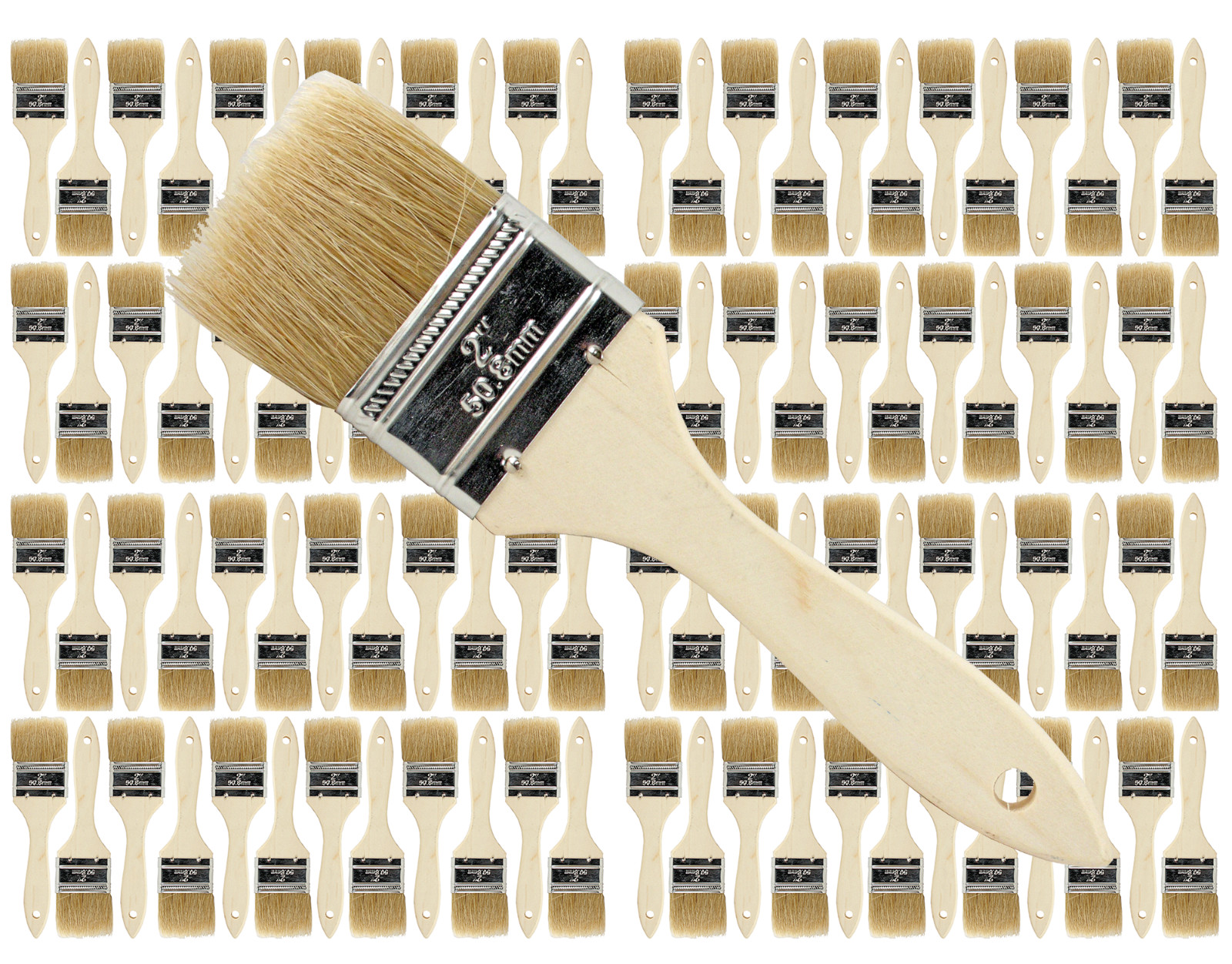96 Pk- 2 inch Chip Paint Brushes for Paint, Stains,Varnishes,Glues,Gesso