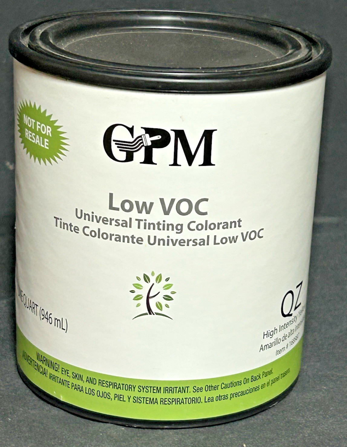 GPM QZ LOW VOC Universal Paint Tinting Colorant 1 Quart High Intensity Yellow