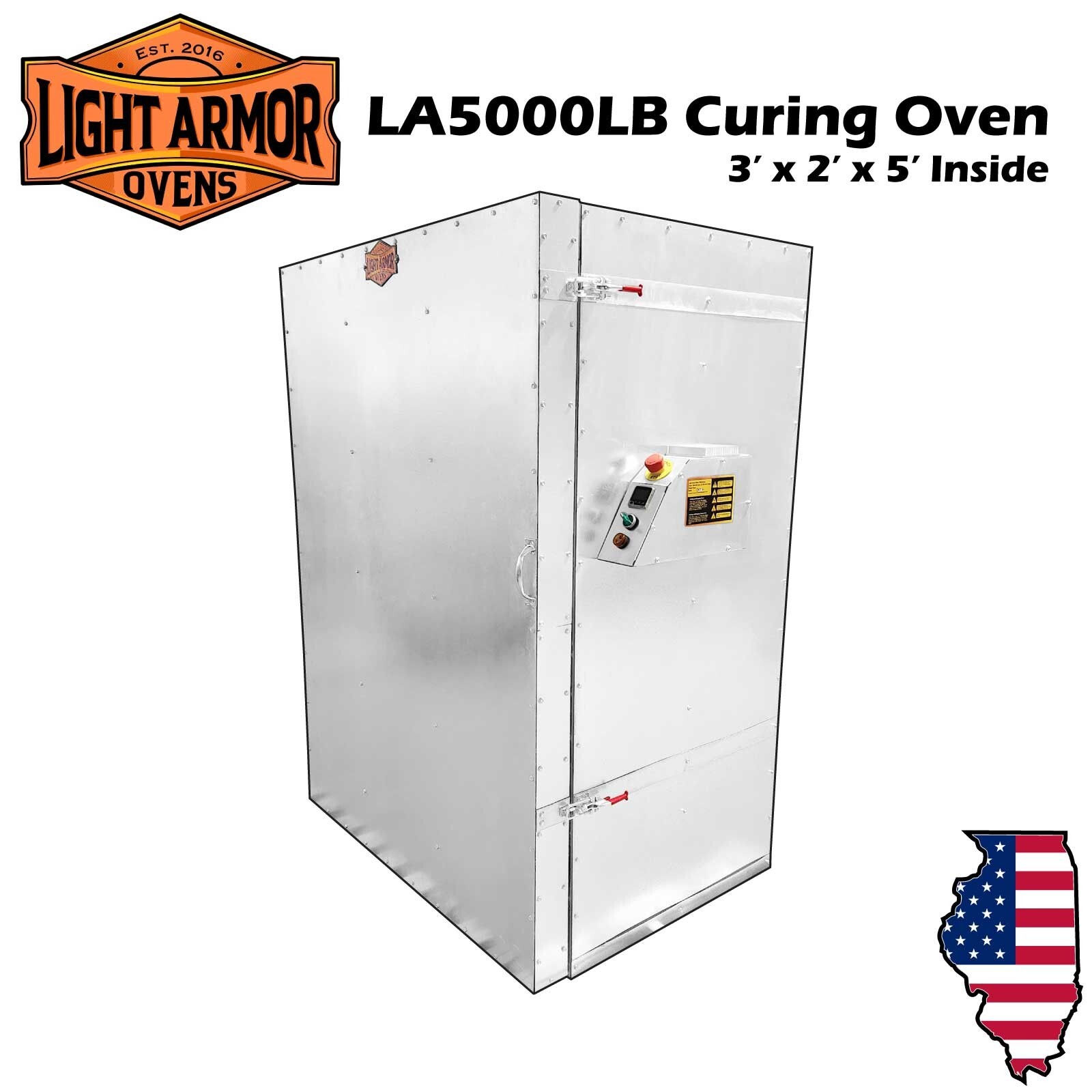 Powder Coating Oven, Cerakote Oven, Curing Oven (Inside: 3′ W x 2′ D x 5′ T)