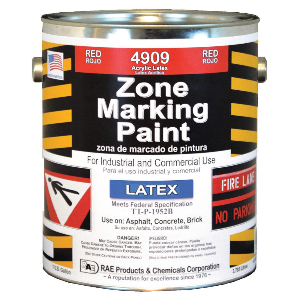 RAE 4909-01 Traffic Zone Marking Paint,1 gal,Red 3EHJ1