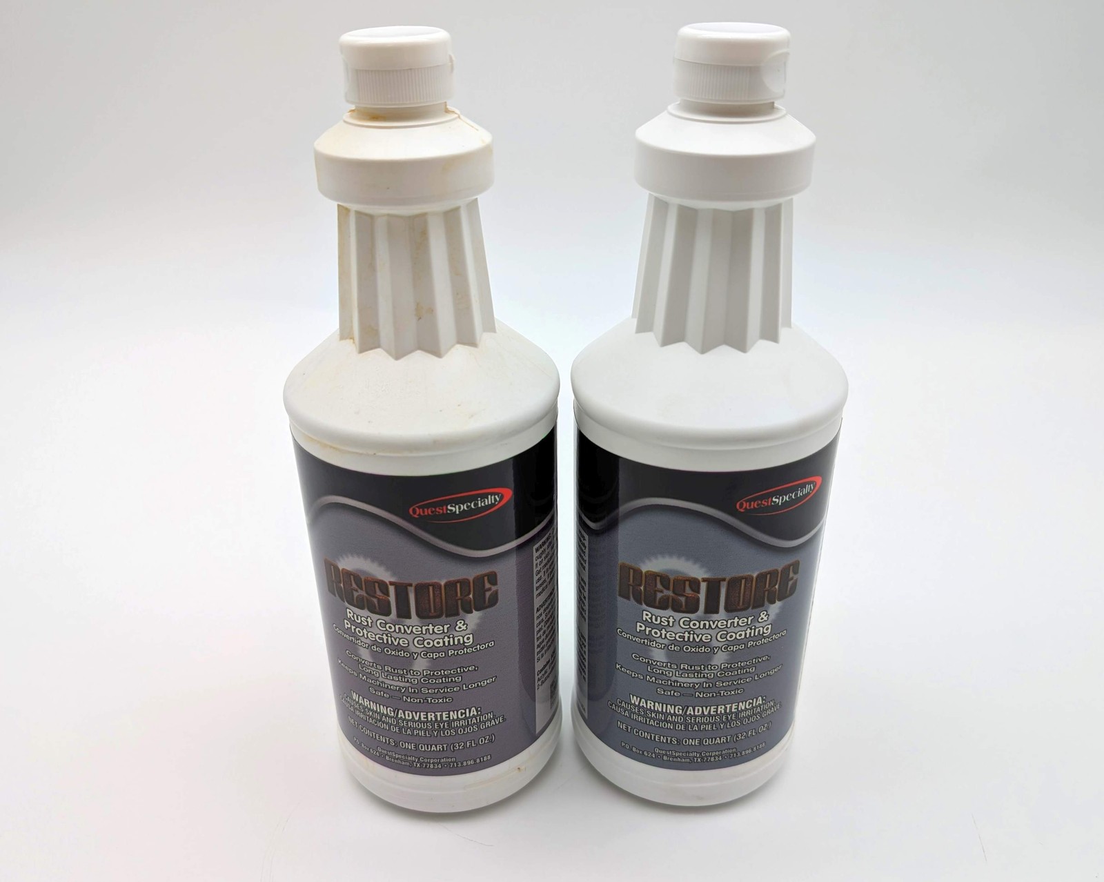 Quest Restore Rust Converter & Protective Coating Non Toxic 32oz Bottle 2 Pack