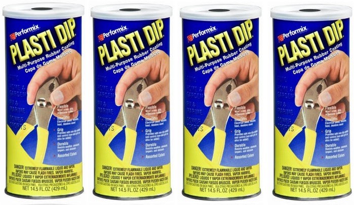(4) ea Plasti Dip 11603-6 14.5 oz Black HD Liquid Rubber Tool Handle Coating