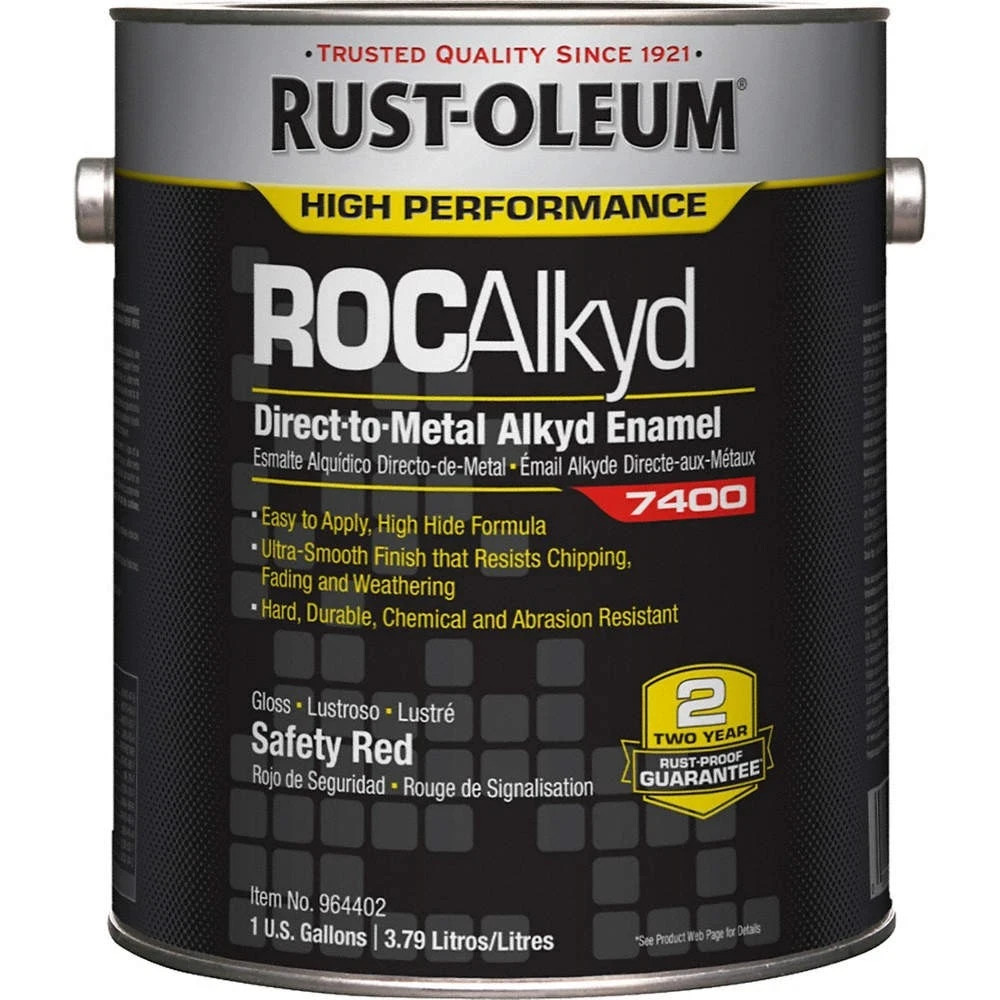 RUST-OLEUM 964402 7400 Alkyd Enamel,Safety Red,1 gal. 5A271