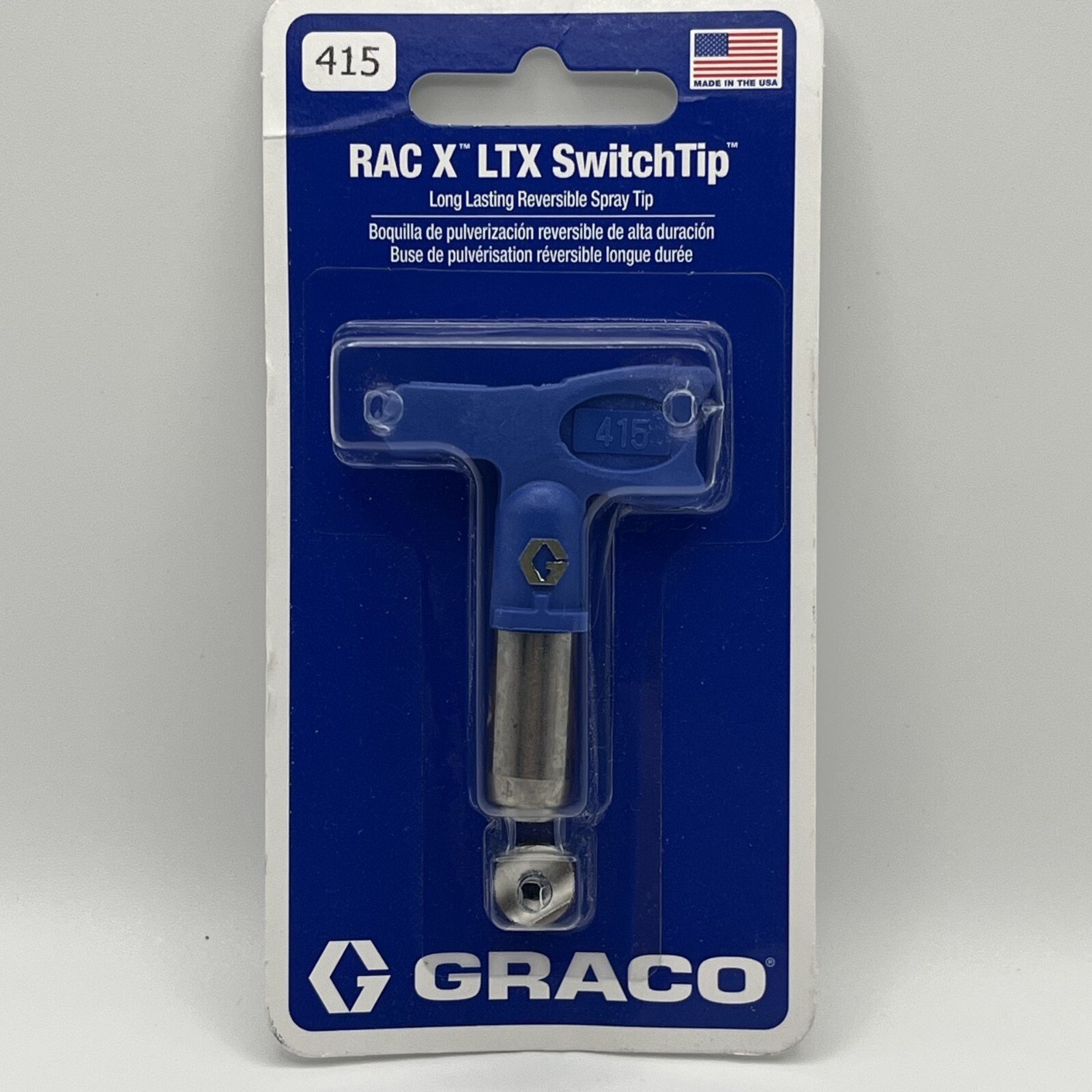 Graco LTX415 Airless Reversible Paint Spray Swichtip Sz 0.015 In Pattern 8-10 In