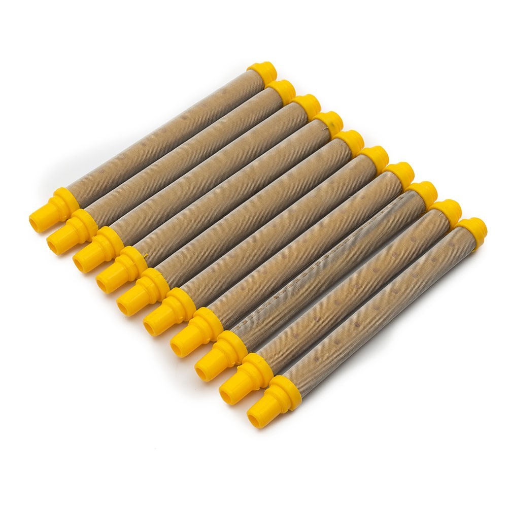 10pcs 100Mesh Airless Spray Tool YELLOW Filter Insert 304-Stainless-steel