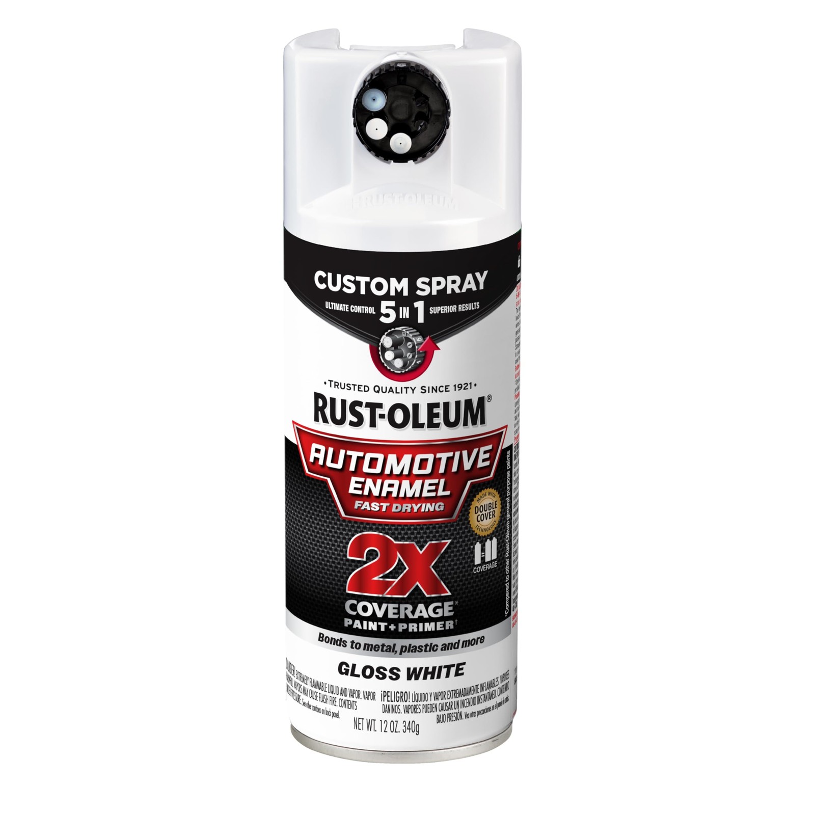 Rust-Oleum 2X Automotive Enamel Custom 12 Ounce (Pack of 1), Gloss White